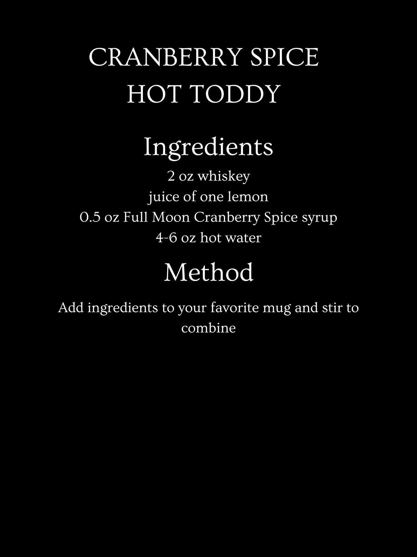 Cranberry Spice Simple Syrup