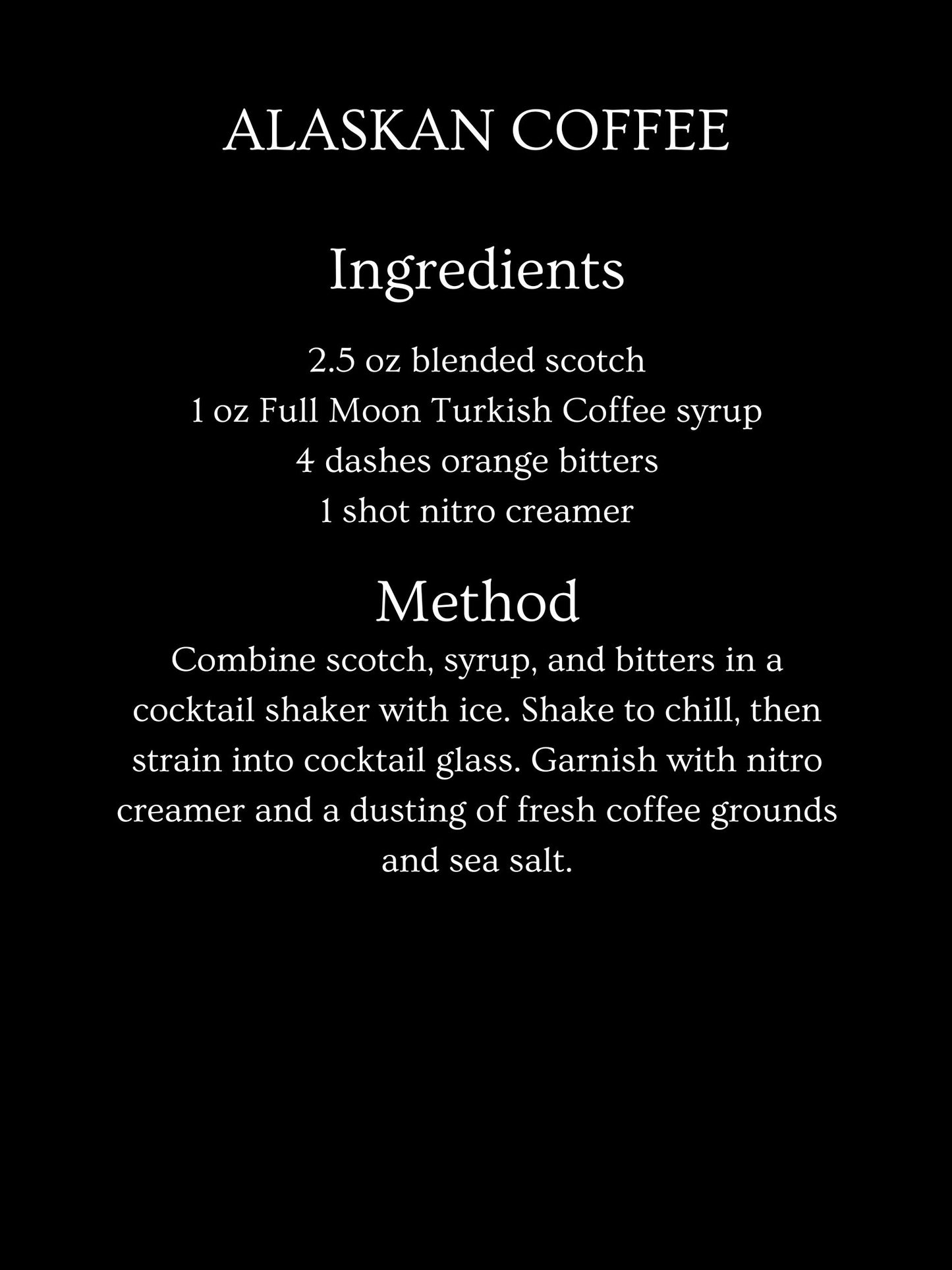 Turkish Coffee Simple Syrup