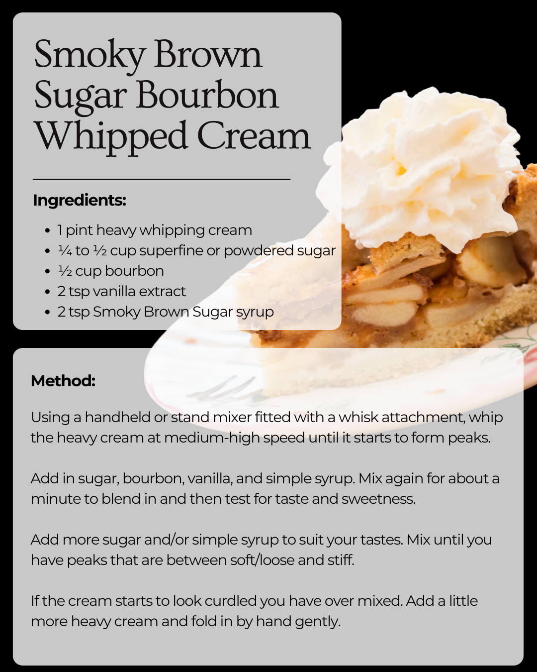 Smoky Brown Sugar Bourbon Whipped Cream